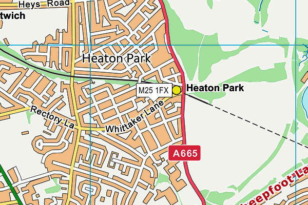 M25 1FX map - OS VectorMap District (Ordnance Survey)