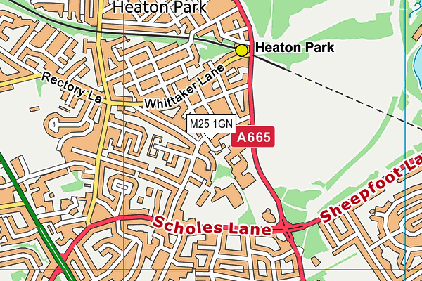 M25 1GN map - OS VectorMap District (Ordnance Survey)