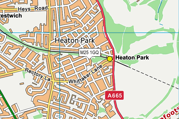 M25 1GQ map - OS VectorMap District (Ordnance Survey)