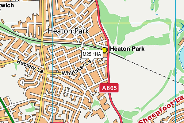 St Hilda's Church of England Primary School map (M25 1HA) - OS VectorMap District (Ordnance Survey)