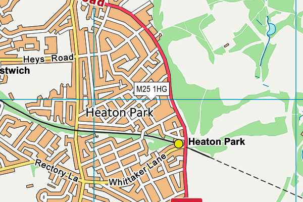 M25 1HG map - OS VectorMap District (Ordnance Survey)