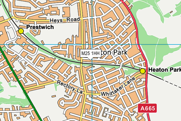 M25 1HH map - OS VectorMap District (Ordnance Survey)