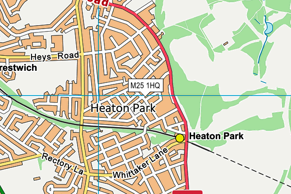 M25 1HQ map - OS VectorMap District (Ordnance Survey)