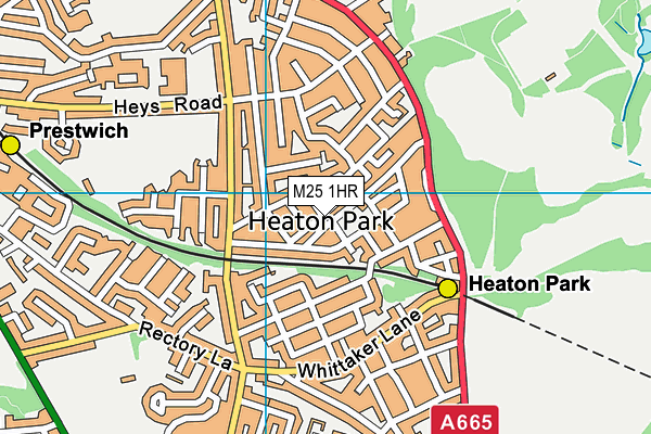 M25 1HR map - OS VectorMap District (Ordnance Survey)