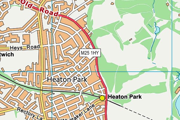 M25 1HY map - OS VectorMap District (Ordnance Survey)