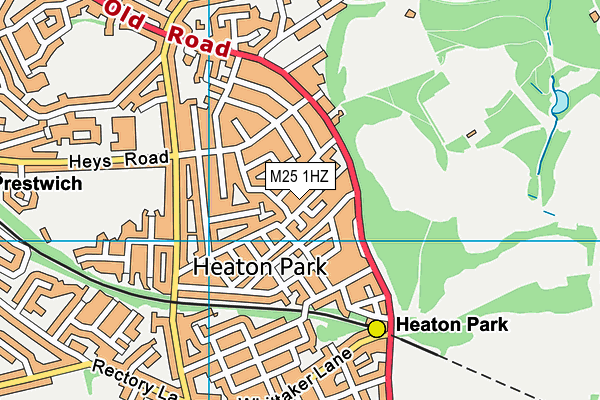 M25 1HZ map - OS VectorMap District (Ordnance Survey)