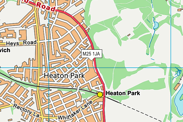 Carlton Club map (M25 1JA) - OS VectorMap District (Ordnance Survey)