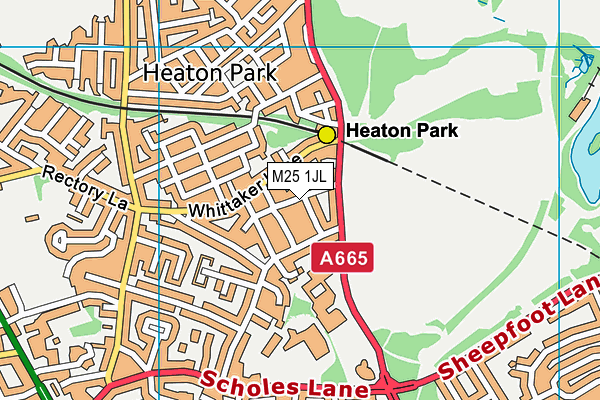 M25 1JL map - OS VectorMap District (Ordnance Survey)