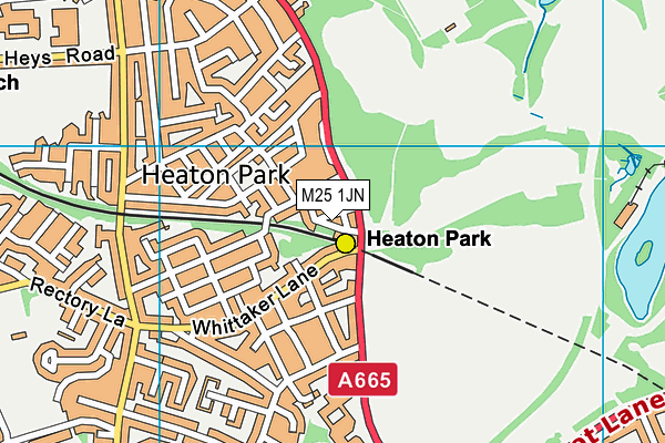 M25 1JN map - OS VectorMap District (Ordnance Survey)