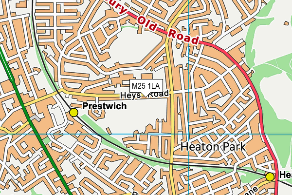 M25 1LA map - OS VectorMap District (Ordnance Survey)