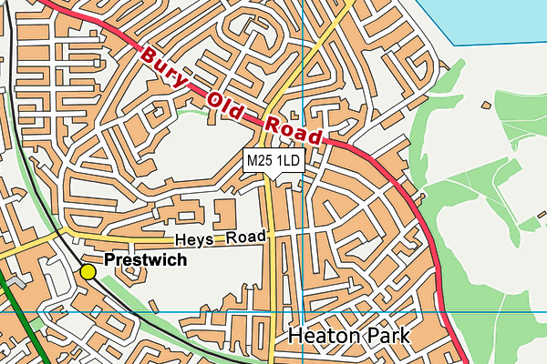 M25 1LD map - OS VectorMap District (Ordnance Survey)