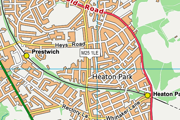 M25 1LE map - OS VectorMap District (Ordnance Survey)