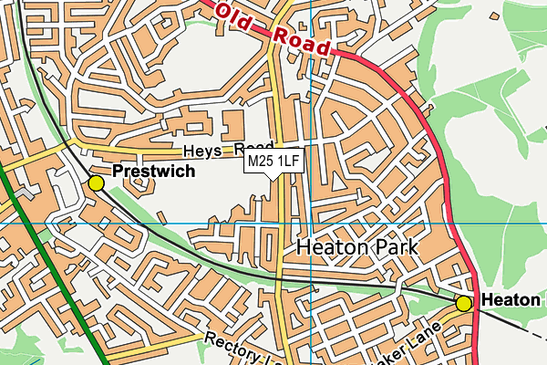 M25 1LF map - OS VectorMap District (Ordnance Survey)