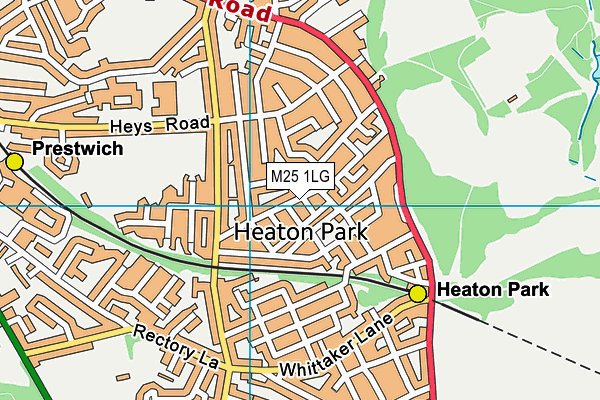 M25 1LG map - OS VectorMap District (Ordnance Survey)