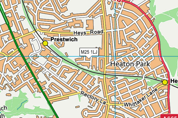 M25 1LJ map - OS VectorMap District (Ordnance Survey)