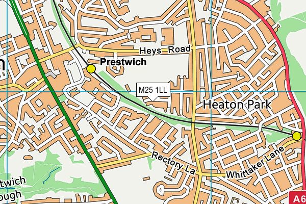 M25 1LL map - OS VectorMap District (Ordnance Survey)