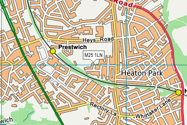 M25 1LN map - OS VectorMap District (Ordnance Survey)