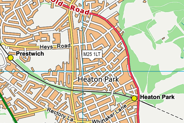 M25 1LT map - OS VectorMap District (Ordnance Survey)