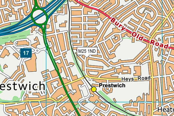 M25 1ND map - OS VectorMap District (Ordnance Survey)