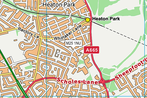 M25 1NU map - OS VectorMap District (Ordnance Survey)