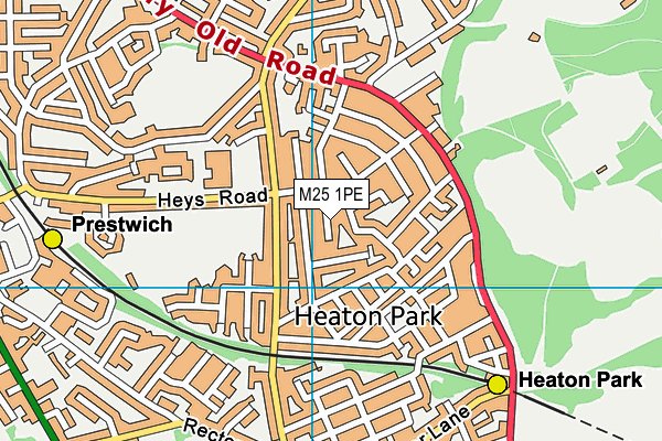 M25 1PE map - OS VectorMap District (Ordnance Survey)