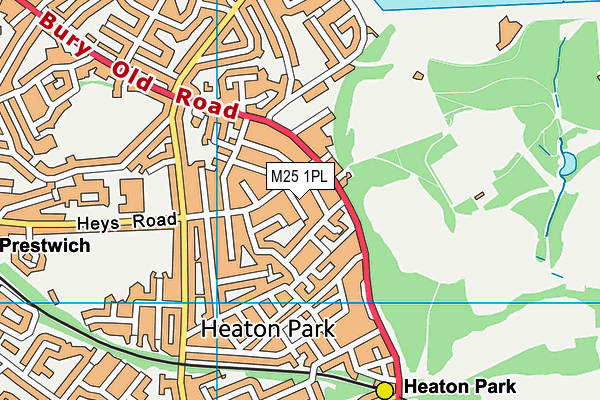 M25 1PL map - OS VectorMap District (Ordnance Survey)