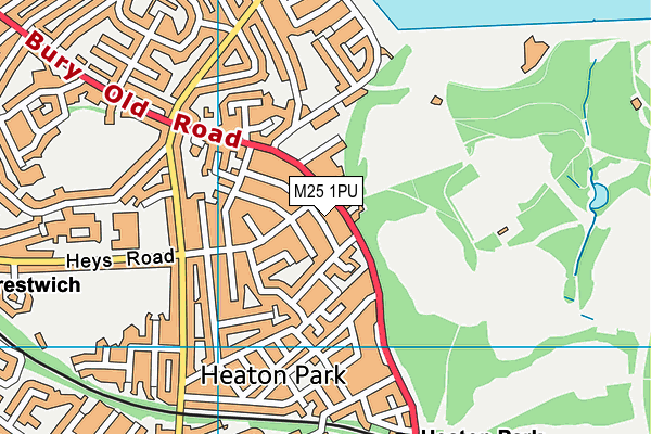 M25 1PU map - OS VectorMap District (Ordnance Survey)