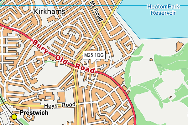 M25 1QG map - OS VectorMap District (Ordnance Survey)