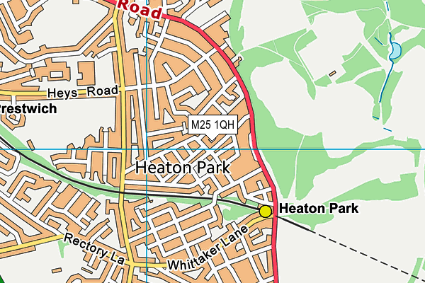 M25 1QH map - OS VectorMap District (Ordnance Survey)