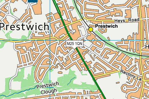 M25 1QN map - OS VectorMap District (Ordnance Survey)