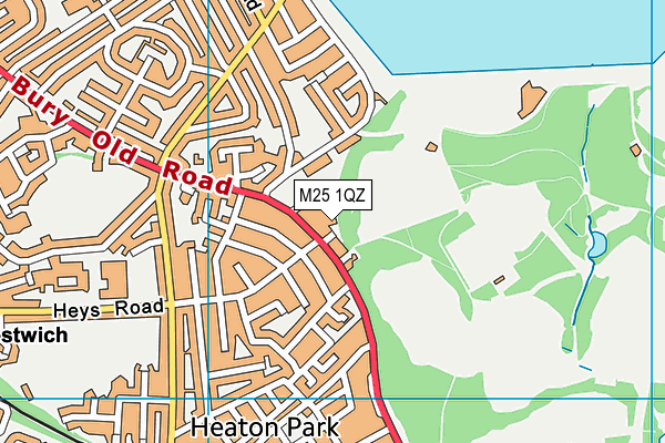 M25 1QZ map - OS VectorMap District (Ordnance Survey)
