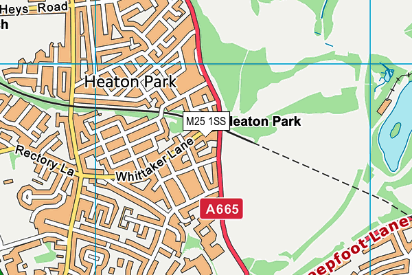 M25 1SS map - OS VectorMap District (Ordnance Survey)