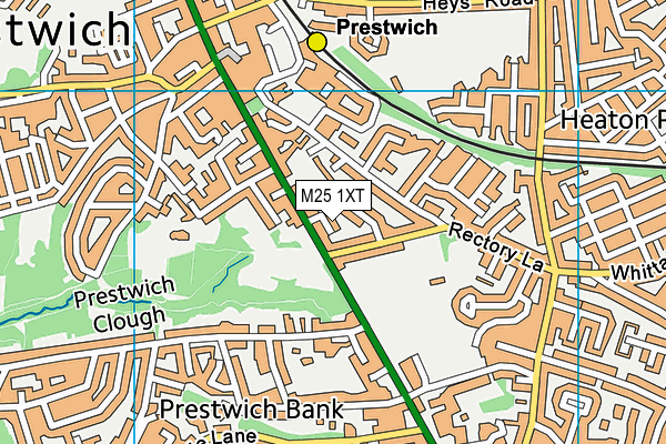 M25 1XT map - OS VectorMap District (Ordnance Survey)