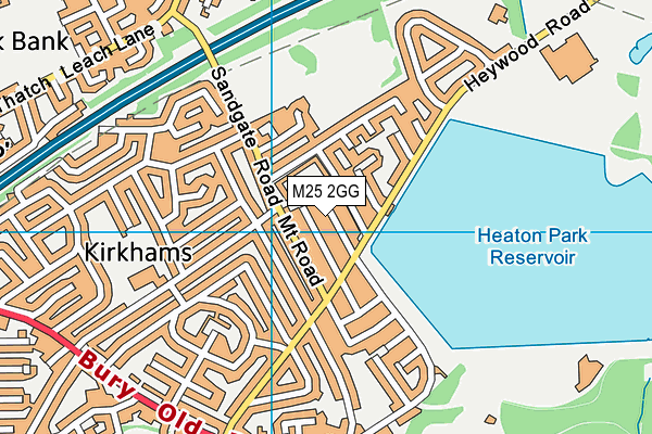 M25 2GG map - OS VectorMap District (Ordnance Survey)