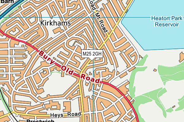 M25 2GH map - OS VectorMap District (Ordnance Survey)