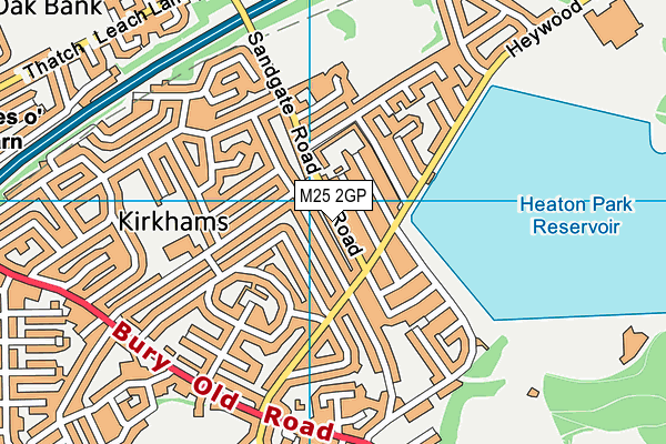 M25 2GP map - OS VectorMap District (Ordnance Survey)