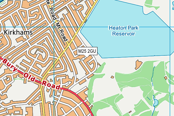 M25 2GU map - OS VectorMap District (Ordnance Survey)