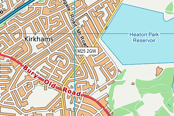 M25 2GW map - OS VectorMap District (Ordnance Survey)