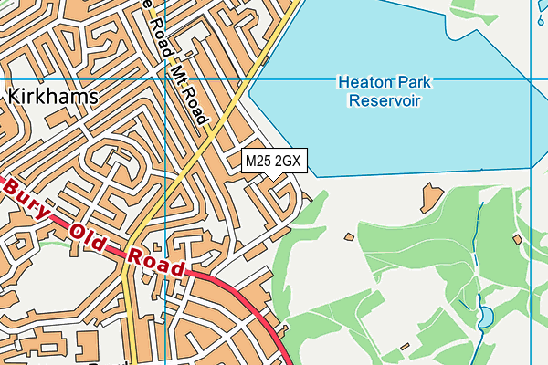 M25 2GX map - OS VectorMap District (Ordnance Survey)