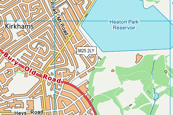 M25 2LY map - OS VectorMap District (Ordnance Survey)