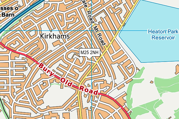 M25 2NH map - OS VectorMap District (Ordnance Survey)