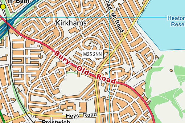 M25 2NN map - OS VectorMap District (Ordnance Survey)