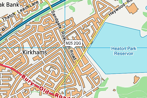 M25 2QG map - OS VectorMap District (Ordnance Survey)