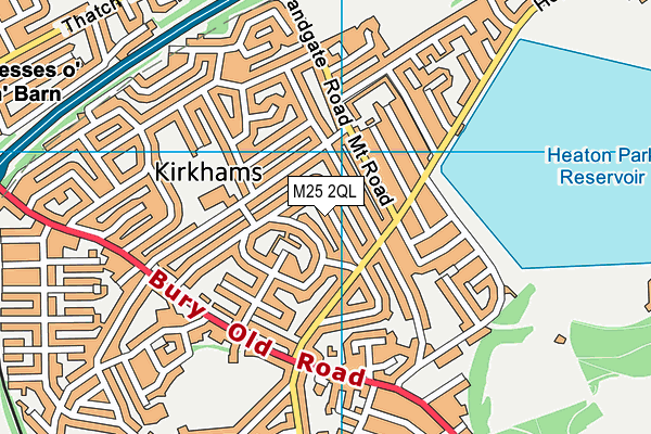 M25 2QL map - OS VectorMap District (Ordnance Survey)