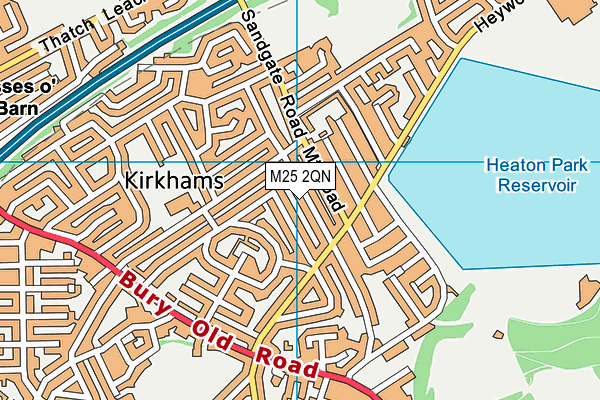 M25 2QN map - OS VectorMap District (Ordnance Survey)