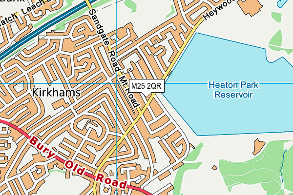 M25 2QR map - OS VectorMap District (Ordnance Survey)