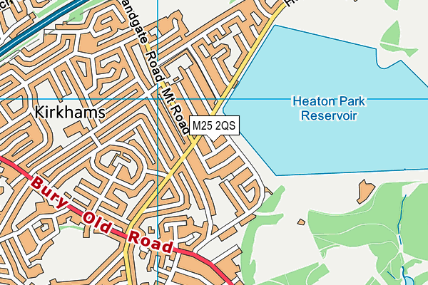 M25 2QS map - OS VectorMap District (Ordnance Survey)