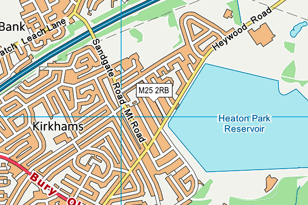 M25 2RB map - OS VectorMap District (Ordnance Survey)