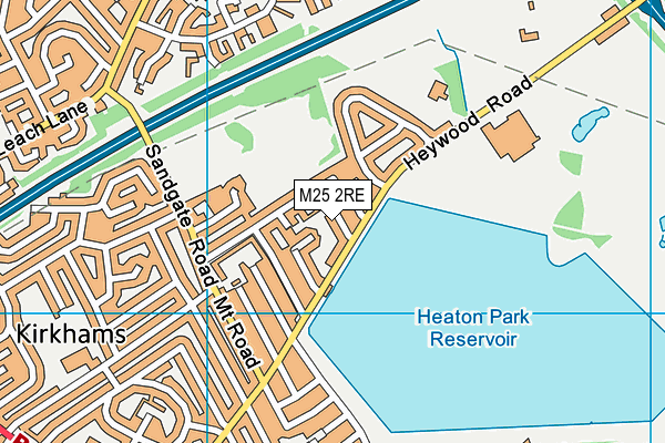 M25 2RE map - OS VectorMap District (Ordnance Survey)