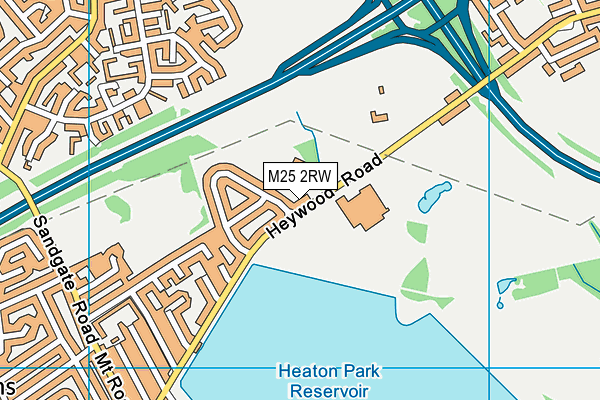 M25 2RW map - OS VectorMap District (Ordnance Survey)